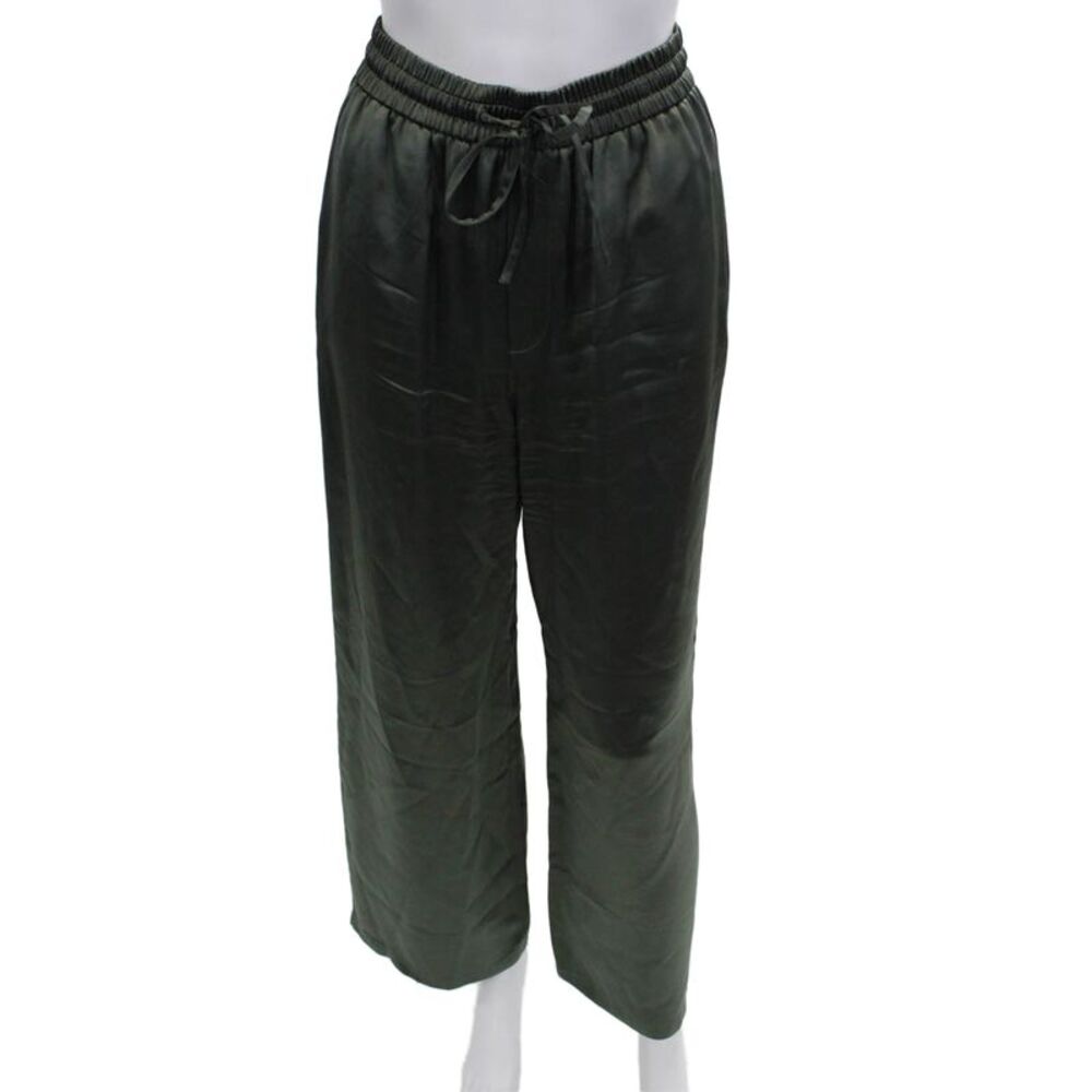 Meilleur Moment Women Dress Pants Dark Gray Solid Drawstring Size 36